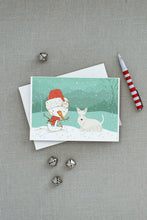 Load image into Gallery viewer, Wheaten Scottish Terrier Snowman Christmas Greeting Cards -  Blank Note Cards – 8-Pack of Artist-Designed Cards with Envelopes