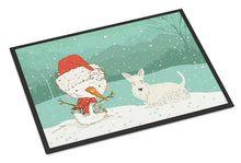 Load image into Gallery viewer, Wheaten Scottish Terrier Snowman Christmas Doormat - 24x36 Decorative Floor Mat – Indoor/Outdoor Rug with Artistic Flair CK2069JMAT