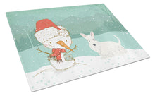 Load image into Gallery viewer, Wheaten Scottish Terrier Snowman Christmas Glass Cutting Boards – Durable, Decorative Kitchen Art Large CK2069LCB