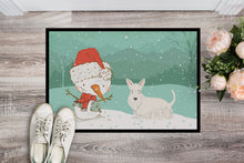Load image into Gallery viewer, Wheaten Scottish Terrier Snowman Christmas Doormat - 18x27 Decorative Floor Mat – Indoor/Outdoor Rug with Artistic Flair CK2069MAT
