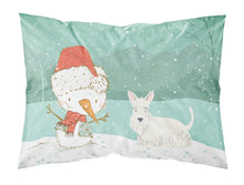 Load image into Gallery viewer, Wheaten Scottish Terrier Snowman Christmas  Standard Pillowcase – Artistic Decorative Front, White Back CK2069PILLOWCASE