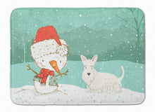 Load image into Gallery viewer, Wheaten Scottish Terrier Snowman Christmas Machine Washable Memory Foam Mat CK2069RUG