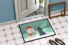 Load image into Gallery viewer, Black Spaniel Snowman Christmas Doormat - 24x36 Decorative Floor Mat – Indoor/Outdoor Rug with Artistic Flair CK2070JMAT
