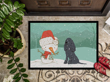 Load image into Gallery viewer, Black Spaniel Snowman Christmas Doormat - 18x27 Decorative Floor Mat – Indoor/Outdoor Rug with Artistic Flair CK2070MAT