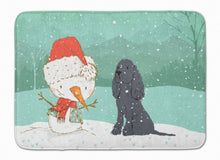 Load image into Gallery viewer, Black Spaniel Snowman Christmas Machine Washable Memory Foam Mat CK2070RUG