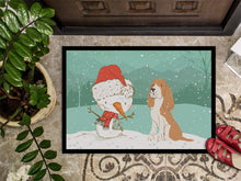 Load image into Gallery viewer, Red Spaniel Snowman Christmas Doormat - 24x36 Decorative Floor Mat – Indoor/Outdoor Rug with Artistic Flair CK2072JMAT