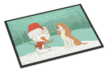 Load image into Gallery viewer, Red Spaniel Snowman Christmas Doormat - 24x36 Decorative Floor Mat – Indoor/Outdoor Rug with Artistic Flair CK2072JMAT