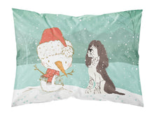 Load image into Gallery viewer, Brown English Springer Spaniel Snowman Christmas  Standard Pillowcase – Artistic Decorative Front, White Back CK2074PILLOWCASE
