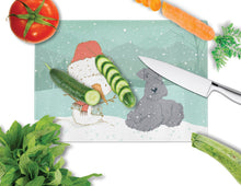 Load image into Gallery viewer, Lakeland Terrier Snowman Christmas Glass Cutting Boards – Durable, Decorative Kitchen Art Large CK2077LCB