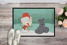 Load image into Gallery viewer, Lakeland Terrier Snowman Christmas Doormat - 18x27 Decorative Floor Mat – Indoor/Outdoor Rug with Artistic Flair CK2077MAT