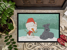 Load image into Gallery viewer, Lakeland Terrier Snowman Christmas Doormat - 18x27 Decorative Floor Mat – Indoor/Outdoor Rug with Artistic Flair CK2077MAT