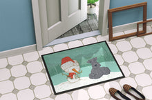 Load image into Gallery viewer, Lakeland Terrier Snowman Christmas Doormat - 18x27 Decorative Floor Mat – Indoor/Outdoor Rug with Artistic Flair CK2077MAT