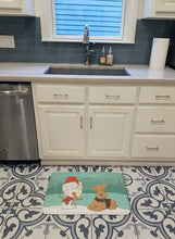 Load image into Gallery viewer, Airedale Terrier Snowman Christmas Machine Washable Memory Foam Mat CK2078RUG
