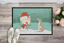 Load image into Gallery viewer, Whippet Snowman Christmas Doormat - 24x36 Decorative Floor Mat – Indoor/Outdoor Rug with Artistic Flair CK2079JMAT