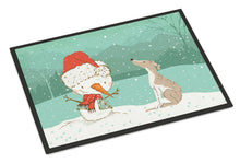 Load image into Gallery viewer, Whippet Snowman Christmas Doormat - 24x36 Decorative Floor Mat – Indoor/Outdoor Rug with Artistic Flair CK2079JMAT