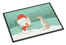 Load image into Gallery viewer, Whippet Snowman Christmas Doormat - 18x27 Decorative Floor Mat – Indoor/Outdoor Rug with Artistic Flair CK2079MAT