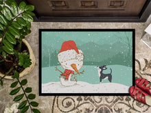 Load image into Gallery viewer, Black Chihuahua Snowman Christmas Doormat - 18x27 Decorative Floor Mat – Indoor/Outdoor Rug with Artistic Flair CK2080MAT