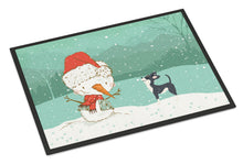 Load image into Gallery viewer, Black Chihuahua Snowman Christmas Doormat - 18x27 Decorative Floor Mat – Indoor/Outdoor Rug with Artistic Flair CK2080MAT