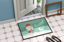 Load image into Gallery viewer, White Chihuahua Snowman Christmas Doormat - 18x27 Decorative Floor Mat – Indoor/Outdoor Rug with Artistic Flair CK2082MAT