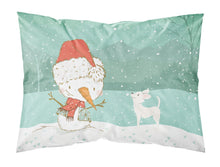 Load image into Gallery viewer, White Chihuahua Snowman Christmas  Standard Pillowcase – Artistic Decorative Front, White Back CK2082PILLOWCASE