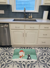 Load image into Gallery viewer, Black French Bulldog Snowman Christmas Machine Washable Memory Foam Mat CK2085RUG