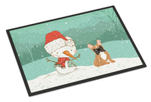 Load image into Gallery viewer, Fawn French Bulldog Snowman Christmas Doormat - 18x27 Decorative Floor Mat – Indoor/Outdoor Rug with Artistic Flair CK2086MAT