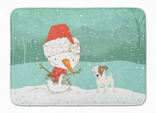 Load image into Gallery viewer, Jack Russell Terrier Snowman Christmas Machine Washable Memory Foam Mat CK2090RUG
