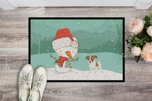 Load image into Gallery viewer, Jack Russell Terrier #2 Snowman Christmas Doormat - 18x27 Decorative Floor Mat – Indoor/Outdoor Rug with Artistic Flair CK2091MAT