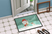 Load image into Gallery viewer, Jack Russell Terrier #2 Snowman Christmas Doormat - 18x27 Decorative Floor Mat – Indoor/Outdoor Rug with Artistic Flair CK2091MAT