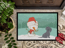 Load image into Gallery viewer, Black Maltese Snowman Christmas Doormat - 18x27 Decorative Floor Mat – Indoor/Outdoor Rug with Artistic Flair CK2092MAT