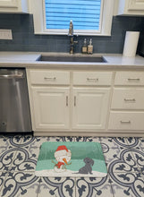 Load image into Gallery viewer, Black Maltese Snowman Christmas Machine Washable Memory Foam Mat CK2092RUG