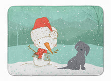 Load image into Gallery viewer, Black Maltese Snowman Christmas Machine Washable Memory Foam Mat CK2092RUG