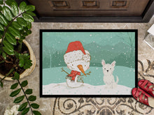Load image into Gallery viewer, Westie Terrier Snowman Christmas Doormat - 18x27 Decorative Floor Mat – Indoor/Outdoor Rug with Artistic Flair CK2097MAT
