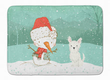 Load image into Gallery viewer, Westie Terrier Snowman Christmas Machine Washable Memory Foam Mat CK2097RUG