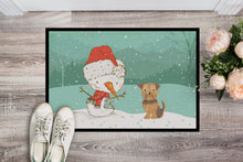 Load image into Gallery viewer, Yorkie Natural Ears Snowman Christmas Doormat - 18x27 Decorative Floor Mat – Indoor/Outdoor Rug with Artistic Flair CK2099MAT