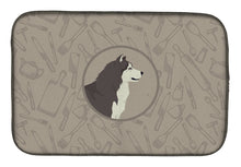 Load image into Gallery viewer, Alaskan Malamute In the Kitchen Dish Drying Mat – Absorbent, Artistic Kitchen Essentials CK2160DDM