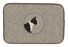Load image into Gallery viewer, American Staffordshire Terrier In the Kitchen Dish Drying Mat – Absorbent, Artistic Kitchen Essentials CK2162DDM