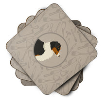 Load image into Gallery viewer, Australian Shepherd In the Kitchen Foam Coaster  CK2163FC