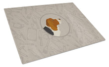 Load image into Gallery viewer, Basset Hound In the Kitchen Glass Cutting Boards – Durable, Decorative Kitchen Art Large CK2165LCB