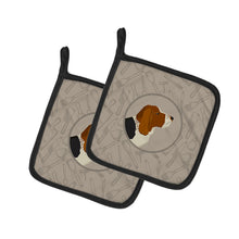Load image into Gallery viewer, Basset Hound In the Kitchen Pot Holders - Set of 2 - Heat-Resistant Kitchen Essentials CK2165PTHD