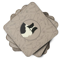 Load image into Gallery viewer, Border Collie In the Kitchen Foam Coaster  CK2169FC