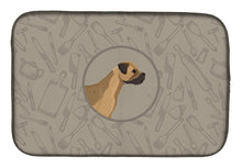 Load image into Gallery viewer, Border Terrier In the Kitchen Dish Drying Mat – Absorbent, Artistic Kitchen Essentials CK2170DDM