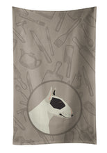 Load image into Gallery viewer, Black and White Bull Terrier In the Kitchen Kitchen Towel – Artistic Dish Towel for Everyday Use CK2174KTWL