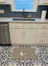 Load image into Gallery viewer, Black and White Bull Terrier In the Kitchen Machine Washable Memory Foam Mat CK2174RUG