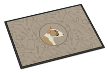 Load image into Gallery viewer, Fawn and White Bull Terrier In the Kitchen Doormat - 24x36 Decorative Floor Mat – Indoor/Outdoor Rug with Artistic Flair CK2175JMAT