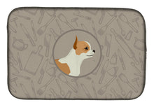 Load image into Gallery viewer, Chihuahua In the Kitchen Dish Drying Mat – Absorbent, Artistic Kitchen Essentials CK2177DDM