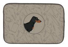 Load image into Gallery viewer, Dachshund In the Kitchen Dish Drying Mat – Absorbent, Artistic Kitchen Essentials CK2180DDM