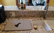 Load image into Gallery viewer, Doberman Pinscher In the Kitchen Dish Drying Mat – Absorbent, Artistic Kitchen Essentials CK2182DDM