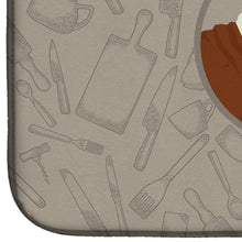 Load image into Gallery viewer, English Bulldog In the Kitchen Dish Drying Mat – Absorbent, Artistic Kitchen Essentials CK2183DDM