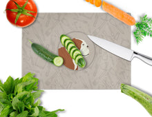 Load image into Gallery viewer, English Bulldog In the Kitchen Glass Cutting Boards – Durable, Decorative Kitchen Art Large CK2183LCB
